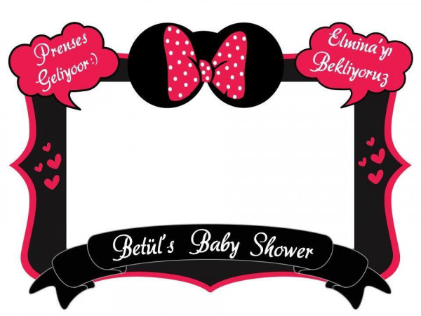 Baby Shower Micky Tasarımlı Hatıra Çerçevesi