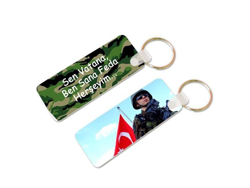 Askere Hediye Resimli Dikdörtgen Anahtarlık Askere Hediye Resimli Dikdörtgen Anahtarlık