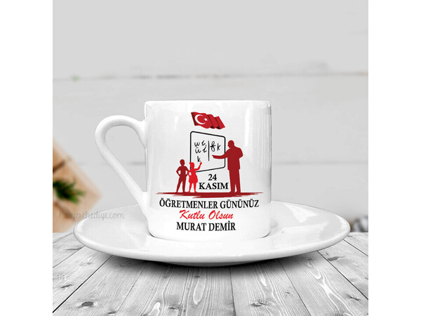Baş Öğretmen Tasarımlı Öğretmenler Günü Hediyesi Kahve Fincanı