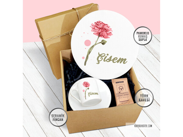 Çiçekli Konsept Hediye Kutusu Model 8