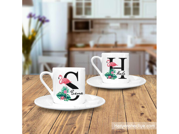 Flamingo Tasarımlı Kahve Fincanı