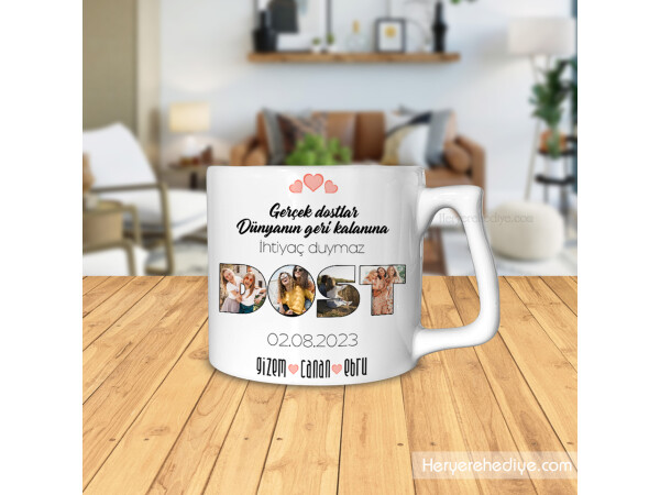 Dosta Hediye Fotoğraf Baskılı Nescafe Fincanı