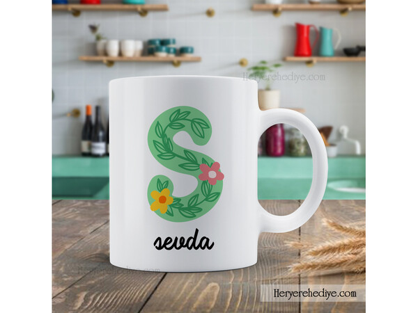 Harf Tasarımlı Kupa bardak Model25