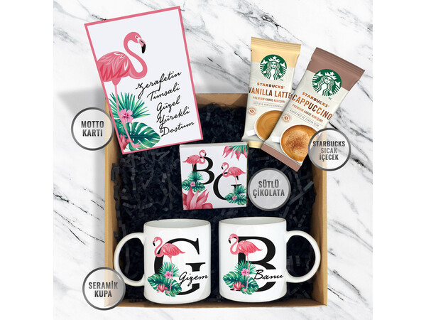 Flamingo tasarımlı Konsept Hediye Kutusu Model 159