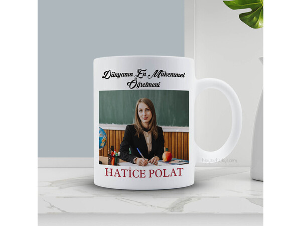 Öğretmenler Günü Hediyesi Resimli Kupa Bardak