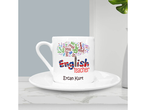 İngilizce Öğretmenine Öğretmenler Günü Hediyesi Kahve Fincanı