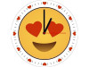 Emoji Duvar Saati - Love